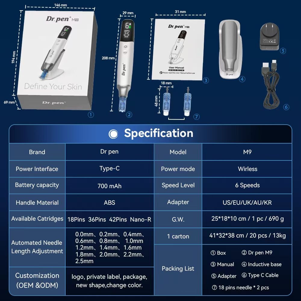 Dr. Pen M9 Microneedling Pen 無線電動微針筆 - 5SKINLAB