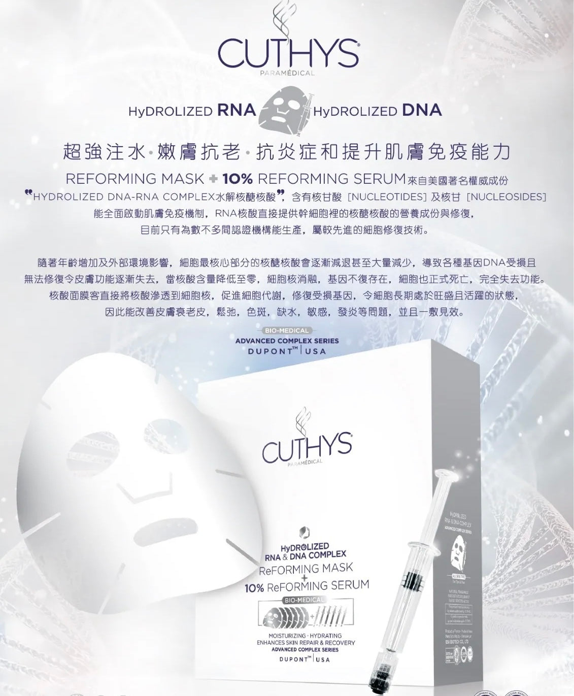 CUTHYS ReFORMING MASK +10% ReFORMING SERUM 6 Sheets