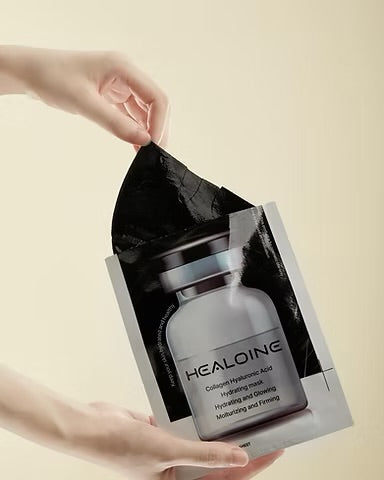 HEALOINE Collagen Hyaluronic Acid Hydrating Glowing Mask 黑色膠原蛋白玻尿酸保濕面膜 - 5SKINLAB