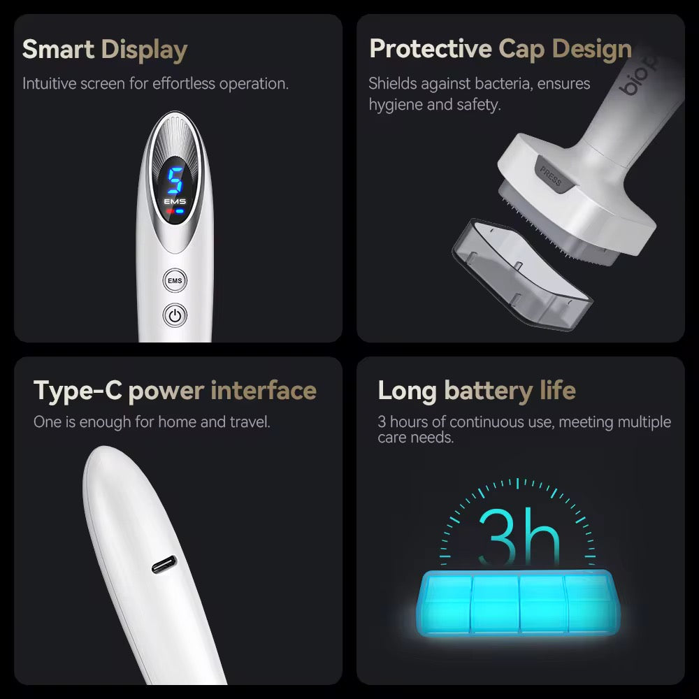 Bio pen Derma Stamp Bio 6 LED Derma EMS 電動微針印章