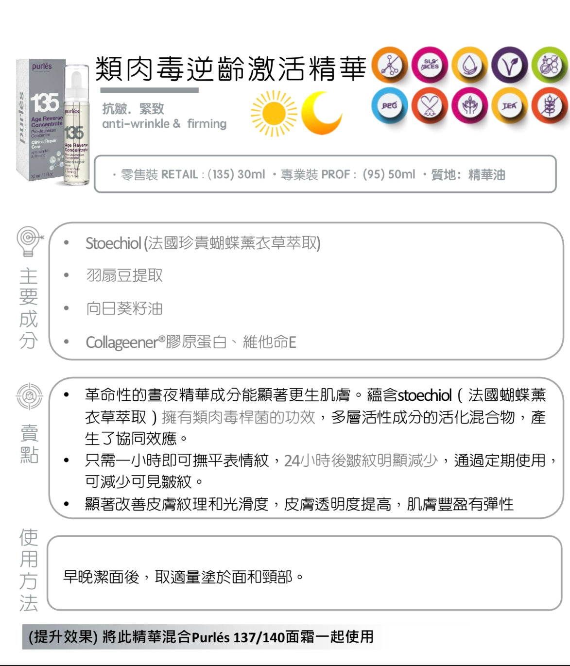 Purlés 135 Age Reverse Concentrate類毒逆齡激活精華30ml - 5SKINLAB