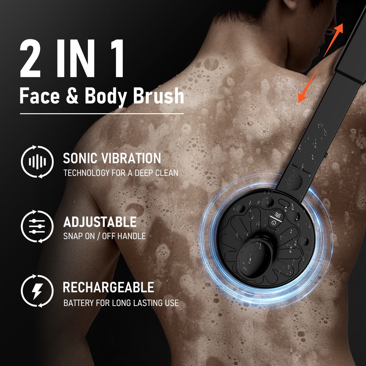 SONIC SCRUBBER 聲波振動面部身體刷 Vibrating Face & Body Brush - 5SKINLAB