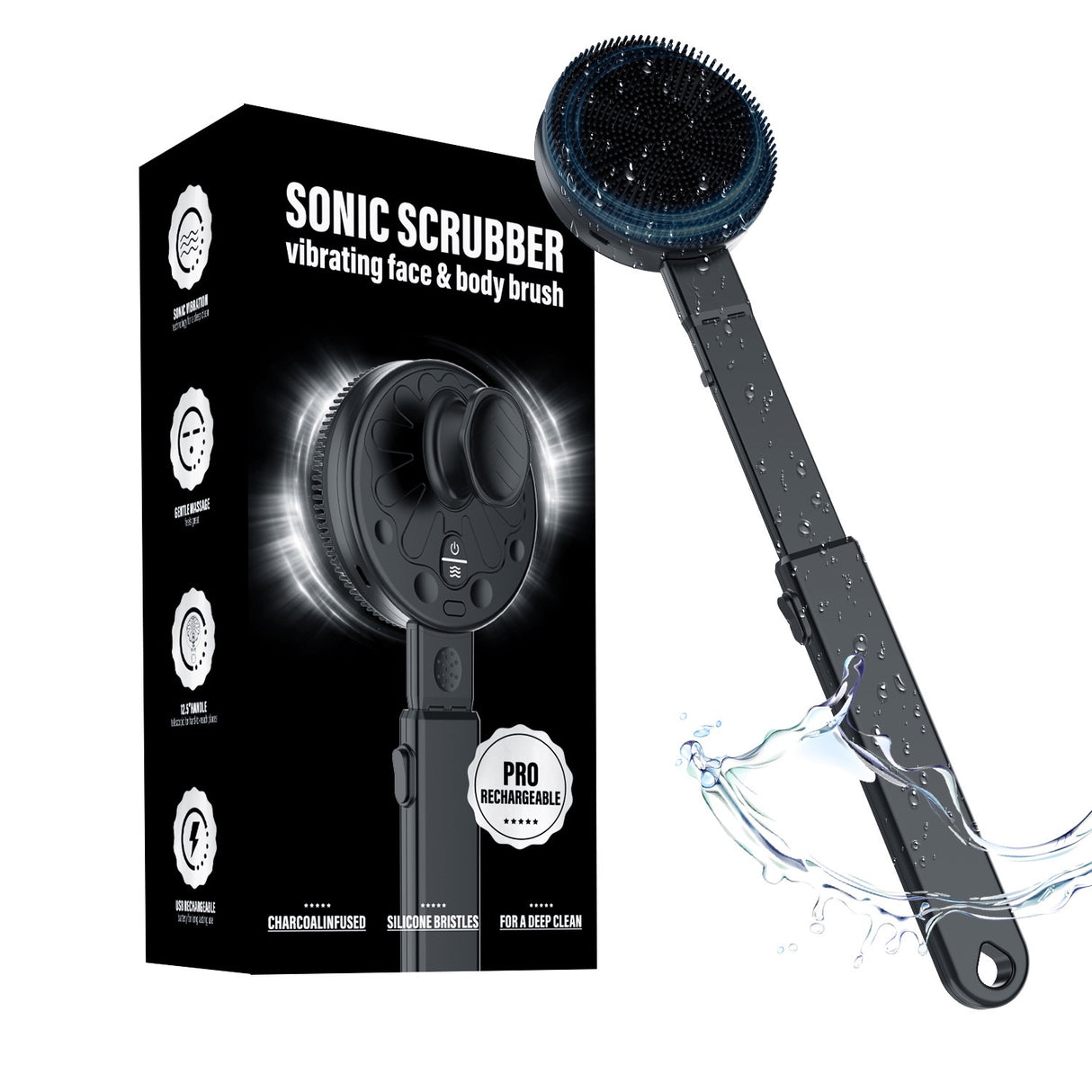 SONIC SCRUBBER 聲波振動面部身體刷 Vibrating Face & Body Brush - 5SKINLAB