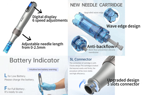 Dr Pen M8無線電動微針M8 MTS Professional Wireless Derma-pen Electric Stamp Design - 5SKINLAB