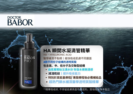 DOCTOR BABOR PRO HA HYALURONIC ACID CONCENTRATE瞬間水凝滴管精華50ML - 5SKINLAB