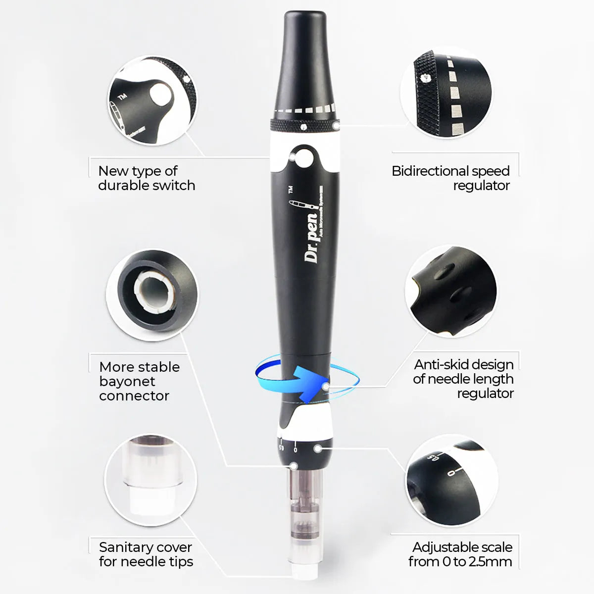 DR Pen A7 Microneedling Pen 有線電動微針MTS - 5SKINLAB
