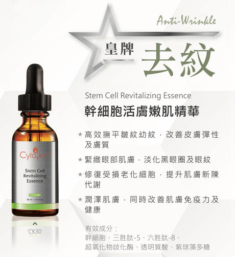 CytoSkin Stem Cell Revitalizing Essence 幹細胞活膚嫩肌精華 - 5SKINLAB