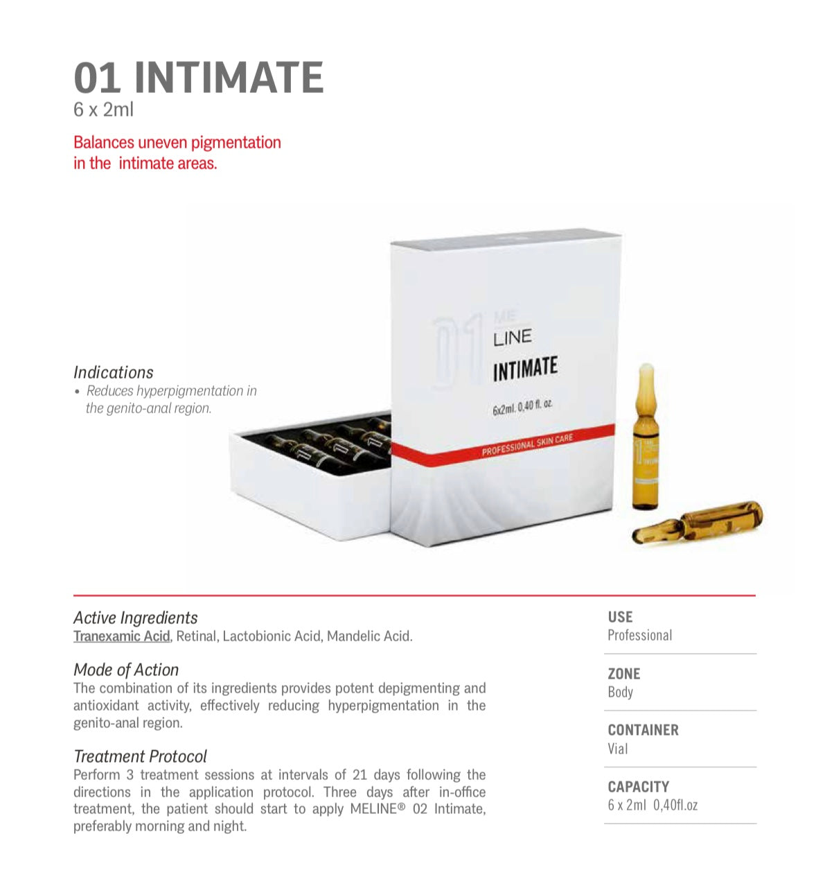 INNOAESTHETICS INNO MeLine®01  Intimate  6Amp*2ml