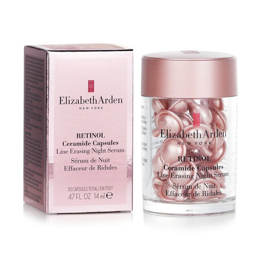 ELIZABETH ARDEN Ceramide Retinol Line Erasing Night Serum 雅頓 黃金導航夜間抗皺膠囊 粉膠視黃醇30粒