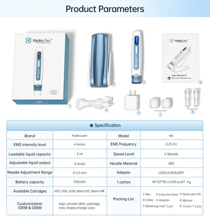 Hydra.pen H5 Professional MTS 微電流EMS電動微針Microneedling