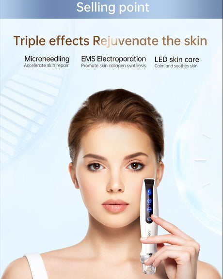 Bio pen Q2 Auto MTS Electroporation Microneedling EMS LED Triple effects Rejuvenate the skin2024 - 5SKINLAB