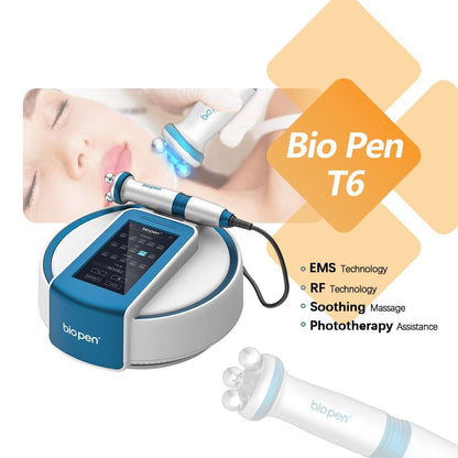 Bio Pen T6 Electric Massage Radio Frequency Micro Current Beauty Device EMS + RF 緊緻提昇射頻舒緩轉動按摩LED光療美儀 - 5SKINLAB